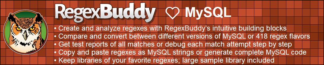 MySQL Regular Expressions With The REGEXP Operator